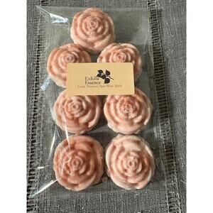 Exfolia Essence 6 Handcrafted Wax Aroma Rose Shaped Melts made with Soy or Bees
